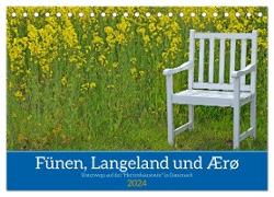 Fünen, Langeland und Ærø - Unterwegs auf der "Herrenhausroute" in Dänemark (Tischkalender 2024 DIN A5 quer), CALVENDO Monatskalender