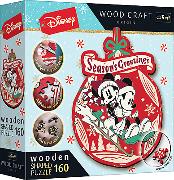 Holz Puzzle Sonderform 160 - Mickey und Minnie Winterversion