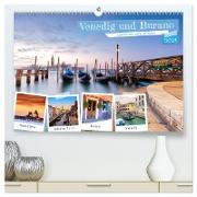 Venedig und Burano - Lagunenstadt und bunte Häuser (hochwertiger Premium Wandkalender 2024 DIN A2 quer), Kunstdruck in Hochglanz