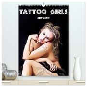 Tattoo Girls - Artwork (hochwertiger Premium Wandkalender 2024 DIN A2 hoch), Kunstdruck in Hochglanz