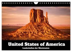 USA: Landschaften der Weststaaten (Wandkalender 2024 DIN A4 quer), CALVENDO Monatskalender