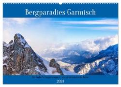 Bergparadies Garmisch - traumhafte Impressionen (Wandkalender 2024 DIN A2 quer), CALVENDO Monatskalender