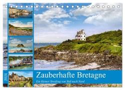 Zauberhafte Bretagne (Tischkalender 2024 DIN A5 quer), CALVENDO Monatskalender