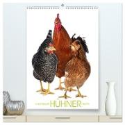 Kunterbunte Hühner Truppe (hochwertiger Premium Wandkalender 2024 DIN A2 hoch), Kunstdruck in Hochglanz
