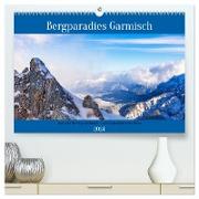Bergparadies Garmisch - traumhafte Impressionen (hochwertiger Premium Wandkalender 2024 DIN A2 quer), Kunstdruck in Hochglanz