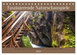 Faszinierende Naturschauspiele - imposante Klamm und Wasserfall Fotografie (Tischkalender 2024 DIN A5 quer), CALVENDO Monatskalender