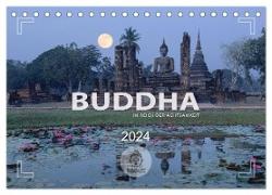 BUDDHA - Im Reich der Achtsamkeit (Tischkalender 2024 DIN A5 quer), CALVENDO Monatskalender