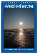 Westerhever - Wattwanderung in den Sonnenuntergang (Tischkalender 2024 DIN A5 hoch), CALVENDO Monatskalender