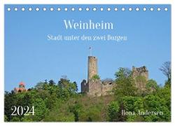 Weinheim - Stadt unter den zwei Burgen (Tischkalender 2024 DIN A5 quer), CALVENDO Monatskalender
