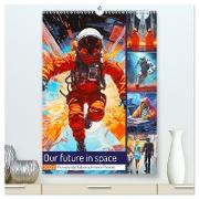 Our future in space. Pulsierendes Leben auf neuen Planeten (hochwertiger Premium Wandkalender 2024 DIN A2 hoch), Kunstdruck in Hochglanz