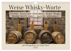 Weise Whisky-Worte (Wandkalender 2024 DIN A4 quer), CALVENDO Monatskalender