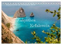 Zakynthos und Kefalonia Trauminseln im Ionischen Meer (Tischkalender 2024 DIN A5 quer), CALVENDO Monatskalender