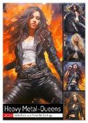 Heavy Metal-Queens. Wilde Rock- und Metal-Girl Paintings (Wandkalender 2024 DIN A2 hoch), CALVENDO Monatskalender