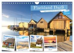 Fischland Darß, Land zwischen Ostsee und Bodden (Wandkalender 2024 DIN A4 quer), CALVENDO Monatskalender