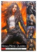 Heavy Metal-Queens. Wilde Rock- und Metal-Girl Paintings (Tischkalender 2024 DIN A5 hoch), CALVENDO Monatskalender