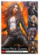 Heavy Metal-Queens. Wilde Rock- und Metal-Girl Paintings (Wandkalender 2024 DIN A3 hoch), CALVENDO Monatskalender