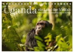 Uganda - ein Land der Vielfalt (Tischkalender 2024 DIN A5 quer), CALVENDO Monatskalender