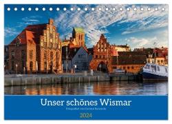 Unser schönes Wismar (Tischkalender 2024 DIN A5 quer), CALVENDO Monatskalender