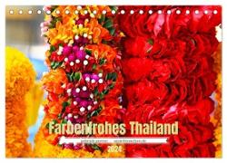 Farbenfrohes Thailand (Tischkalender 2024 DIN A5 quer), CALVENDO Monatskalender