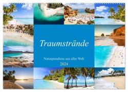 Traumstrände - Naturparadiese aus aller Welt (Wandkalender 2024 DIN A2 quer), CALVENDO Monatskalender