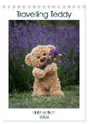 Travelling Teddy liebt es Bunt (Tischkalender 2024 DIN A5 hoch), CALVENDO Monatskalender
