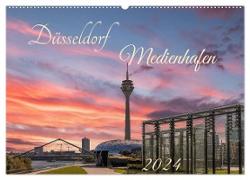 Düsseldorf Medienhafen (Wandkalender 2024 DIN A2 quer), CALVENDO Monatskalender