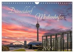 Düsseldorf Medienhafen (Wandkalender 2024 DIN A4 quer), CALVENDO Monatskalender