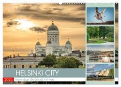 HELSINKI CITY (Wandkalender 2024 DIN A2 quer), CALVENDO Monatskalender