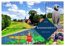 Krummendeich - Dorfidylle an der Elbe (Wandkalender 2024 DIN A4 quer), CALVENDO Monatskalender