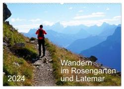 Wandern im Rosengarten und Latemar (Wandkalender 2024 DIN A2 quer), CALVENDO Monatskalender