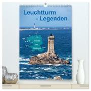 Leuchtturm-Legenden im Westen der Bretagne (hochwertiger Premium Wandkalender 2024 DIN A2 hoch), Kunstdruck in Hochglanz