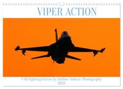 VIPER ACTION - F-16 FIGHTING FALCON (Wandkalender 2024 DIN A3 quer), CALVENDO Monatskalender