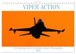 VIPER ACTION - F-16 FIGHTING FALCON (Wandkalender 2024 DIN A4 quer), CALVENDO Monatskalender