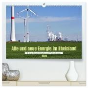 Alte und neue Energie im Rheinland - zwischen Braunkohletagebau und Windkraftanlagen (hochwertiger Premium Wandkalender 2024 DIN A2 quer), Kunstdruck in Hochglanz