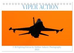 VIPER ACTION - F-16 FIGHTING FALCON (Tischkalender 2024 DIN A5 quer), CALVENDO Monatskalender