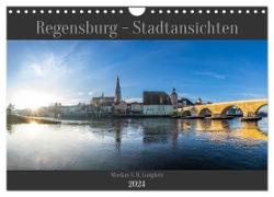 Regensburg - Stadtansichten (Wandkalender 2024 DIN A4 quer), CALVENDO Monatskalender