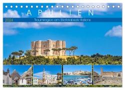 Apulien - Traumregion am Stiefelabsatz Italiens (Tischkalender 2024 DIN A5 quer), CALVENDO Monatskalender