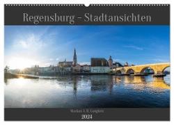 Regensburg - Stadtansichten (Wandkalender 2024 DIN A2 quer), CALVENDO Monatskalender