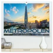 Metropolen - Weltstädte im magischen Licht (hochwertiger Premium Wandkalender 2024 DIN A2 quer), Kunstdruck in Hochglanz