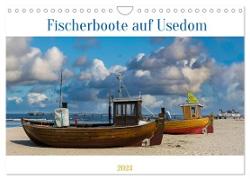 Fischerboote auf Usedom (Wandkalender 2024 DIN A4 quer), CALVENDO Monatskalender