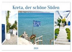 Kreta, der schöne Süden (Wandkalender 2024 DIN A2 quer), CALVENDO Monatskalender