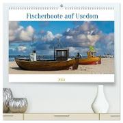Fischerboote auf Usedom (hochwertiger Premium Wandkalender 2024 DIN A2 quer), Kunstdruck in Hochglanz