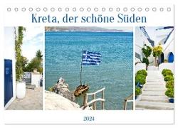 Kreta, der schöne Süden (Tischkalender 2024 DIN A5 quer), CALVENDO Monatskalender