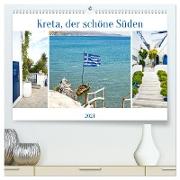 Kreta, der schöne Süden (hochwertiger Premium Wandkalender 2024 DIN A2 quer), Kunstdruck in Hochglanz