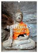 Buddhas im Glück (Wandkalender 2024 DIN A3 hoch), CALVENDO Monatskalender