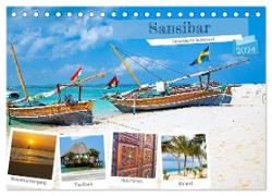 Sansibar - Tansanias Urlaubsinsel (Tischkalender 2024 DIN A5 quer), CALVENDO Monatskalender
