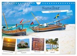 Sansibar - Tansanias Urlaubsinsel (Wandkalender 2024 DIN A4 quer), CALVENDO Monatskalender