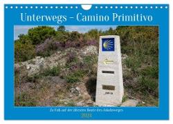 Unterwegs - Camino Primitivo. Zu Fuß auf der ältesten Route des Jakobsweges (Wandkalender 2024 DIN A4 quer), CALVENDO Monatskalender