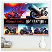 Höllisch heiße Monster Maschinen (hochwertiger Premium Wandkalender 2024 DIN A2 quer), Kunstdruck in Hochglanz
