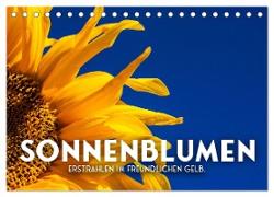 Sonnenblumen - Erstrahlen im freundlichen Gelb. (Tischkalender 2024 DIN A5 quer), CALVENDO Monatskalender